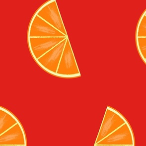 Oranges on Red
