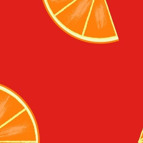 Oranges on Red - Large