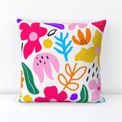 Cute Hand Drawn Kids Floral Garden - Abstract Minimalism - Happy Colors