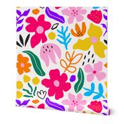 Cute Hand Drawn Kids Floral Garden - Abstract Minimalism - Happy Colors