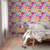 Cute Hand Drawn Kids Floral Garden - Abstract Minimalism - Happy Colors