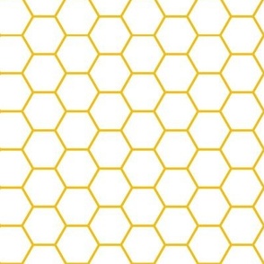 honeycomb hexagon grid on white small scale