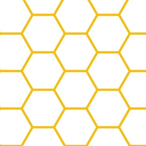 honeycomb hexagon grid on white wallpaper scale
