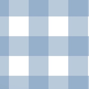  4" Swedish Gingham - Chambray Blue/White - Wallpaper