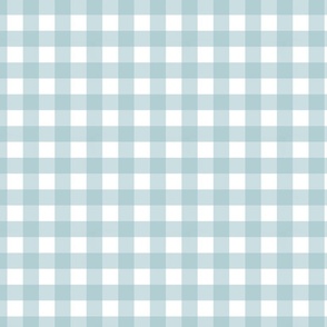 1" Swedish Gingham - French Blue - Wallpaper 