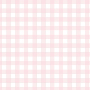 1" Swedish Gingham - Petal Pink - Wallpaper 