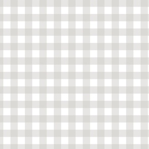 1" Swedish Gingham - Warm Gray - Wallpaper 