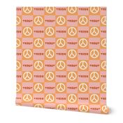 Halloween Holiday Trick/Treat Peace Sign Checkerboard