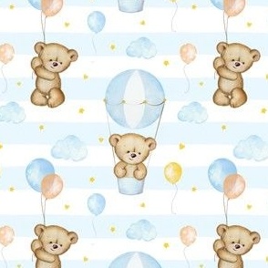 Cute Bear  with Balloons