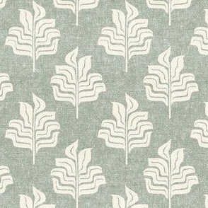 (small scale) Modern Botanical - Tropical Leaves - home decor - light sage green - LAD23