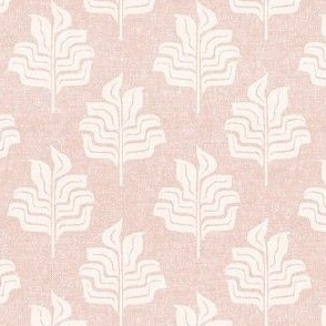 (small scale) Modern Botanical - Tropical Leaves - home decor - pale pink - LAD23