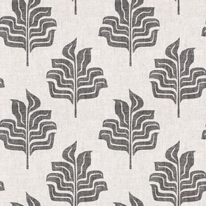 Modern Botanical - Tropical Leaves - home decor - charcoal/neutral - LAD23