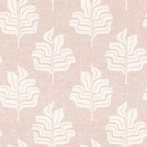 Modern Botanical - Tropical Leaves - home decor - pale pink - LAD23