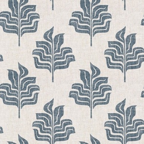 Modern Botanical - Tropical Leaves - home decor - stone blue/neutral - LAD23