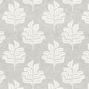 (small scale) Modern Botanical - Tropical Leaves - home decor - light grey - LAD23