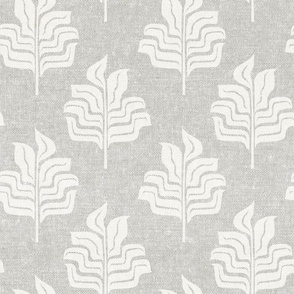 Modern Botanical - Tropical Leaves - home decor - light grey - LAD23