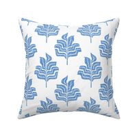 Modern Botanical - Tropical Leaves - home decor - coastal blue - LAD23