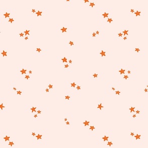 Scatterred red stars with cream dots