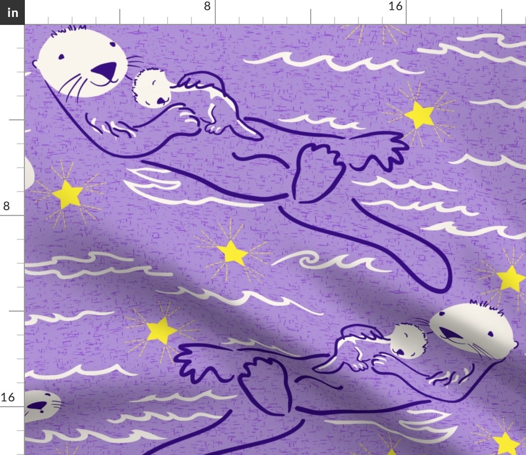 Cute Otters ZigZag Large