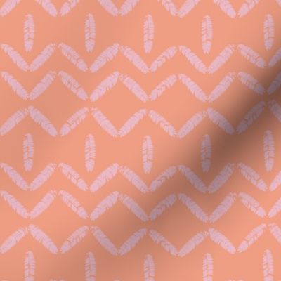 Geometric with leaves_pink on salmon_MEDIUM_5x3_(wallpaper_6x4)