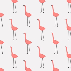 Cute Flamingos Same Direction / Pink Flamingos / Flamingo Kids Bedding and Wallpaper