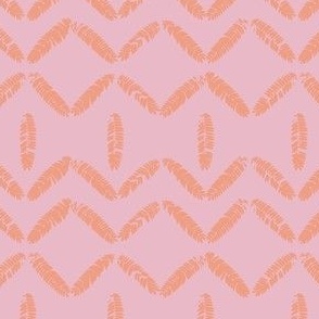 Geometric with leaves_salmon on pink_MEDIUM_5x3_(wallpaper_6x4)