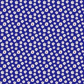 Mini Daisy Pattern (blue/red/white)