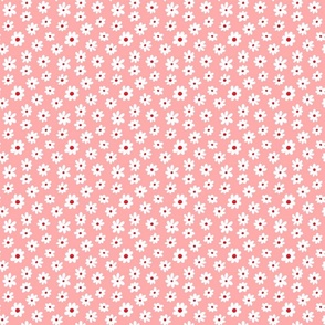 Mini Daisy Pattern (pink/red/white)