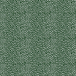 Mini Forest Green Dalmatian Polka Dot Spots Pattern (white/forest green)