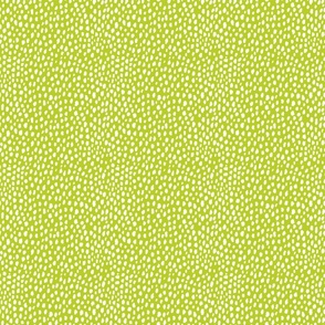 Mini Chartreuse Dalmatian Polka Dot Spots Pattern (white/chartreuse green)
