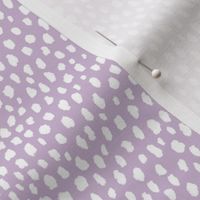 Mini Lavender Dalmatian Polka Dot Spots Pattern (white/lavender purple)
