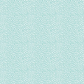 Mini Mint Blue Dalmatian Polka Dot Spots Pattern (white/mint blue)