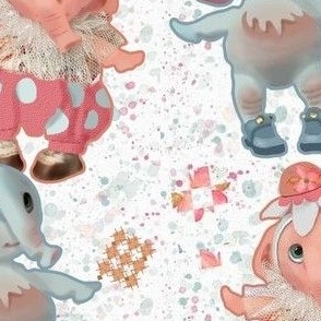 5x10-Inch Repeat of Darling Toy Elephant Dolls to Delight Children