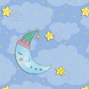 Baby Moons and Stars with Buttons
