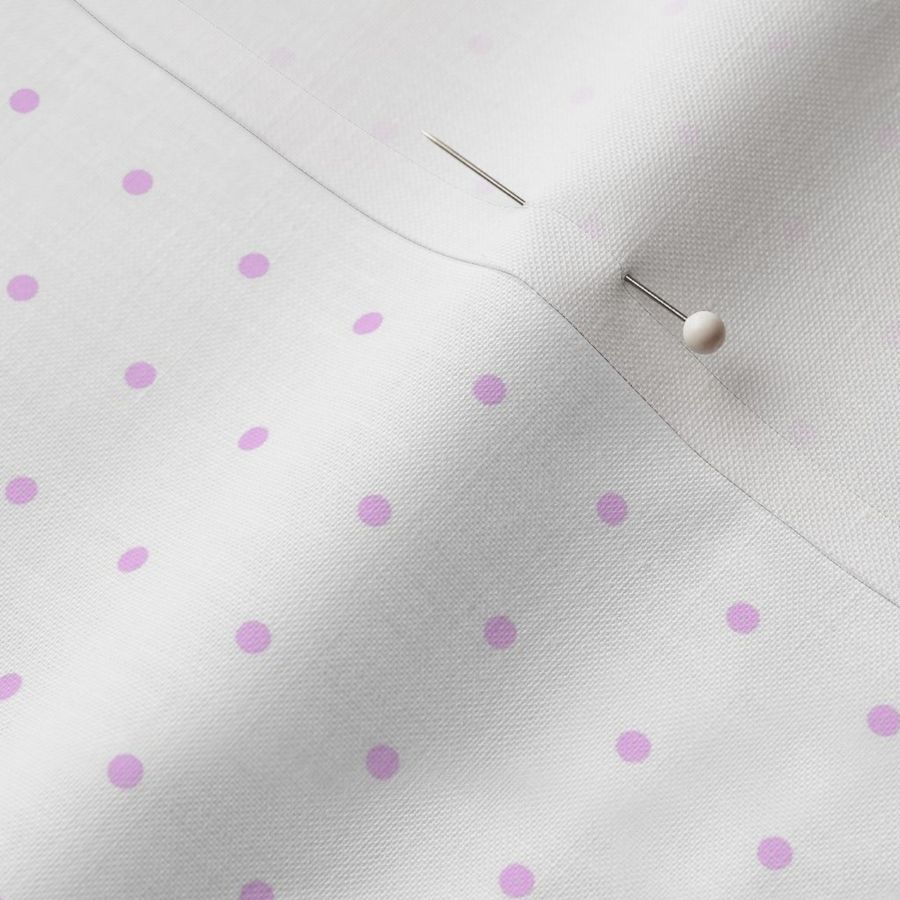 light purple polka / small