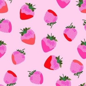 Strawberries_Pop Pink on Pink