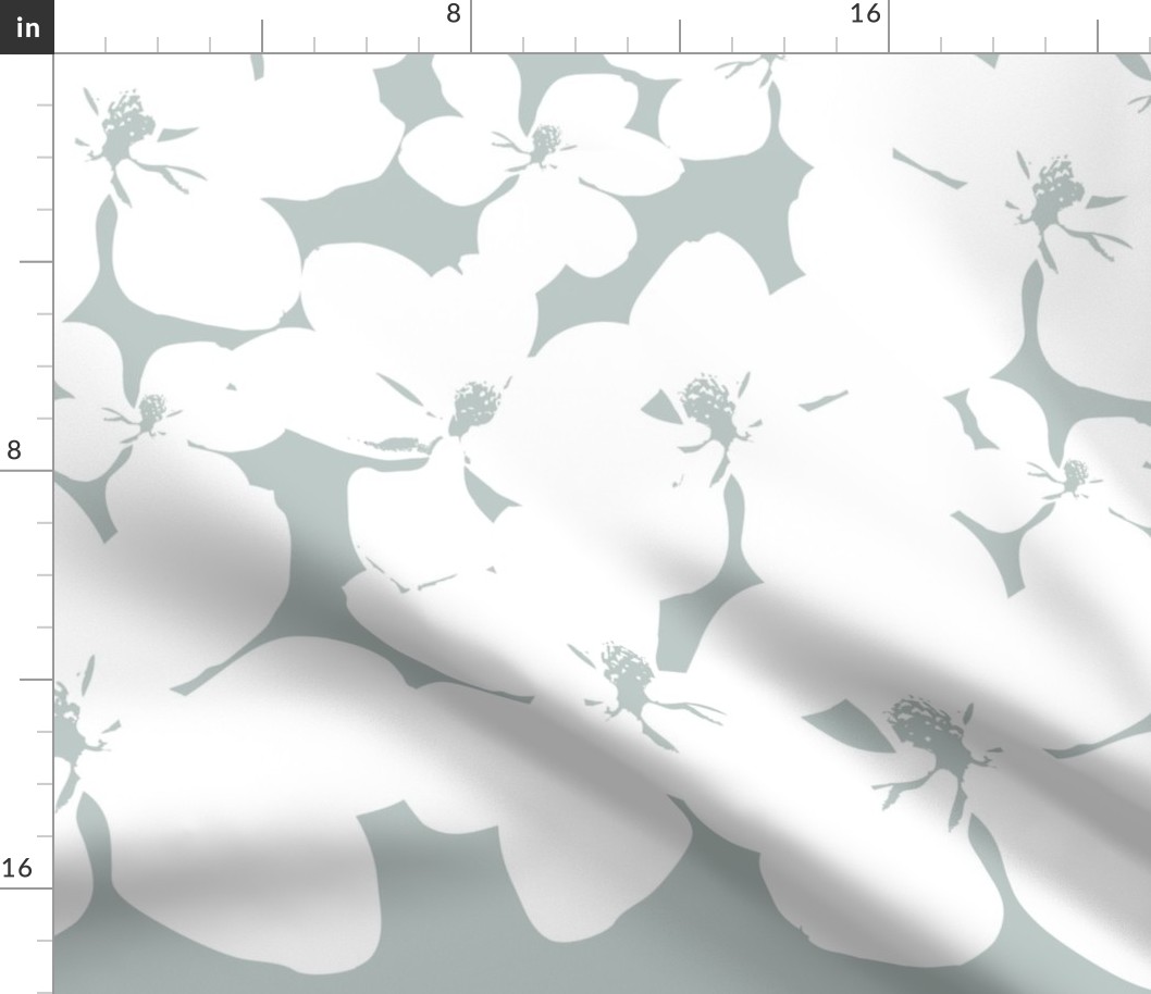 Magnolia Little Gem - Arctic - 2 Yard Panel