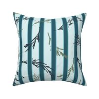 Floating Leaves navy stripe