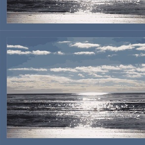 Sea Landscape quilting Panel
