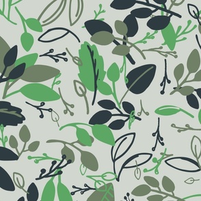 Lovely Leaves in Pantone Mega Matter in Large Scale