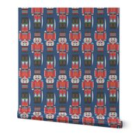 Christmas Nutcracker on Blue - Large