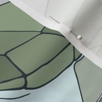 Swimming Sea Turtles light - large scale