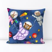 Watercolor Forest Friends Astronauts in Space