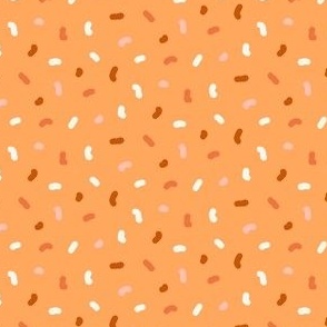 Halloween autumn sprinkles retro funky speckles orange spots