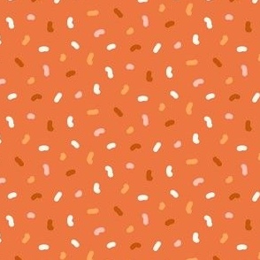 Halloween autumn sprinkles retro funky speckles tangerine spots