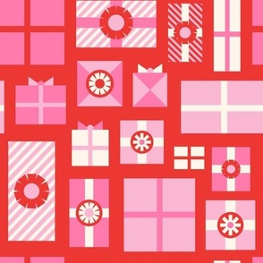 Christmas gifts - red and pink