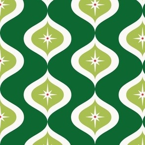 Retro Christmas Ogee - Green