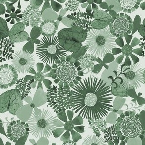 FLOWER PUFF TONAL GREEN SMALL