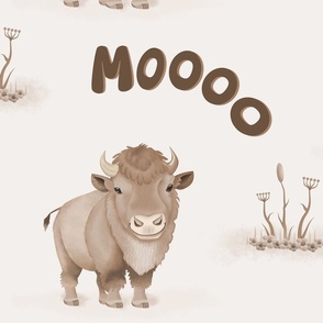 The Cow Says Moo, in Earthy Tones.