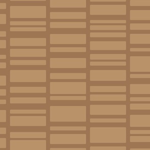 Irregular bars in columns monochrome brown on brown- safari modern coordinate pattern - large scale for bedding and home decor